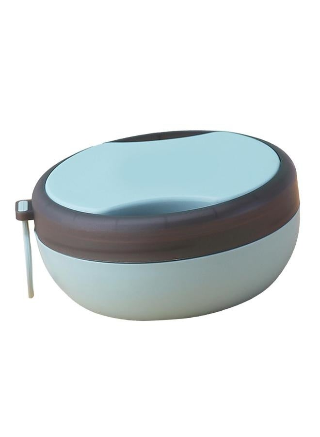304 Stainless Steel Insulated Lunch Box with Spoon Chopsticks Thickened Drop Proof Bento Lunch Containers for Students Light Blue - Image 2